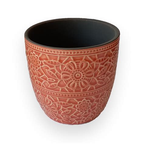 1125 x 1500 jpeg 255 кб. Ceramic flower Pot (Orange, D=13.6cm, H=12.8cm) - Angelic ...