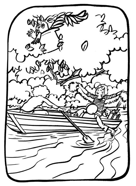 Canoe coloring pages suitable for toddlers, preschool and kindergarten kids. Canoe Coloring Page at GetColorings.com | Free printable ...