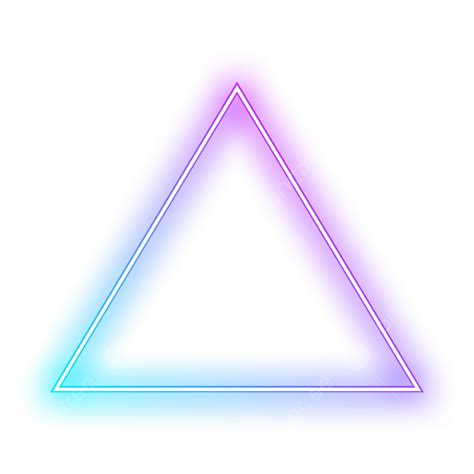 Neon Triangle Frame White Transparent Vector Neon Frame Triangle Png