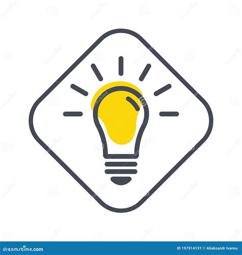 Bright Idea And Creative Thinking Light Bulb Icon Stock Vector