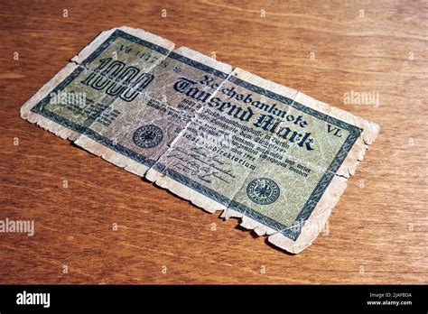 Old German Banknote 1000 Marks Stock Photo Alamy
