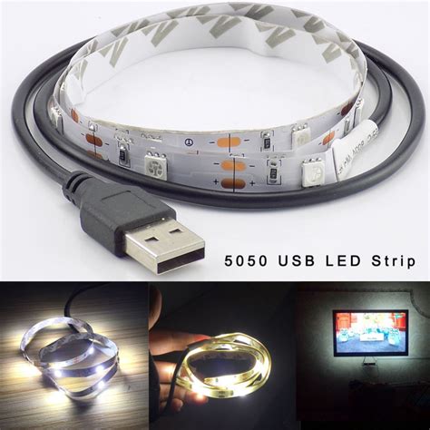 Dc 5v Usb Led Strip Light 5050 Party Flexible Ledstrip Stripe Lamp Tv