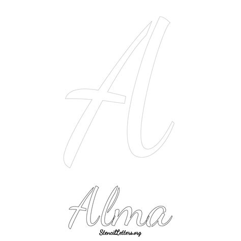 Alma Free Printable Name Stencils With 6 Unique Typography Styles And