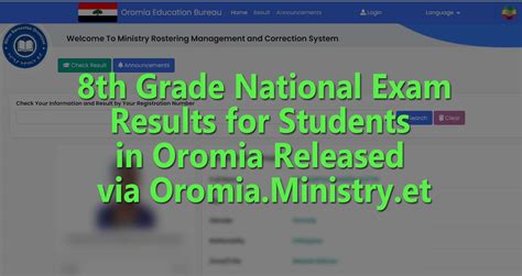 8th Grade National Exam Results For Students In Oromia Released Via