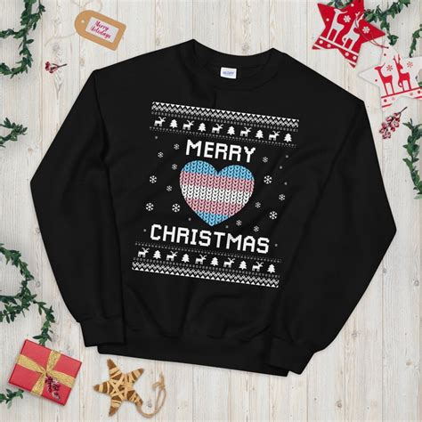 Transgender Pride Snowman Christmas Jumper Organic Cotton Sweatshirt