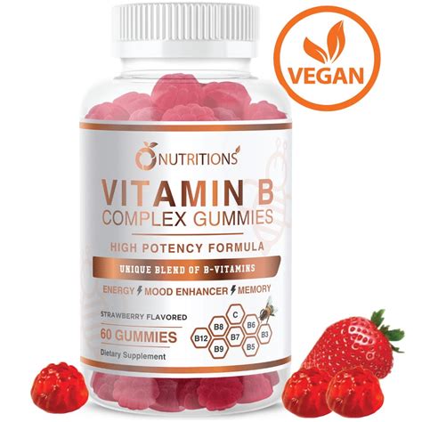 O Nutritions Vitamin B Complex Vegan Gummies With Vitamin B12 B7 As
