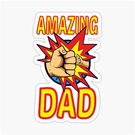 amazing dad comic cartoon dad is my superhero sticker for sale by stndor redbubble