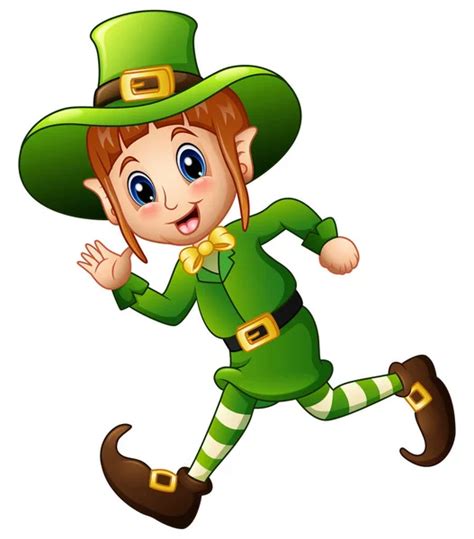 Cute Leprechaun Girl Vector Art Stock Images Depositphotos