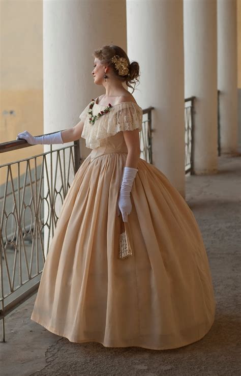 1860s Ball Gown American Civil War Dress North And South Etsy