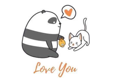 Cat And Panda Love You Svg Graphic Graphic By Vector Haven · Creative