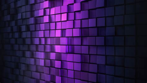 3d Background 4k Wallpaper Squares Purple Light Metal