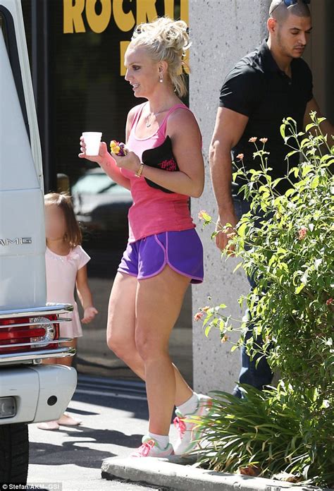 Britney Spears Shows Her Legs In Purple Shorts As She Leaves The Dance