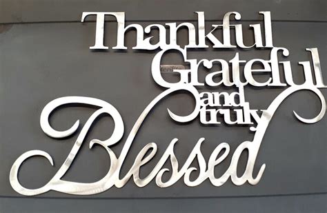 Thankful Grateful And Truly Blessed 20 X 16 Inch Metal Decor Etsy