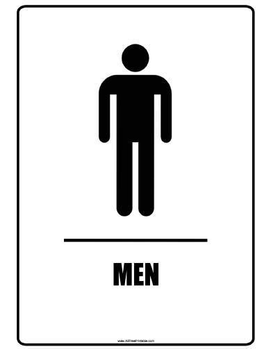 Print Men Restroom Sign Free Printable