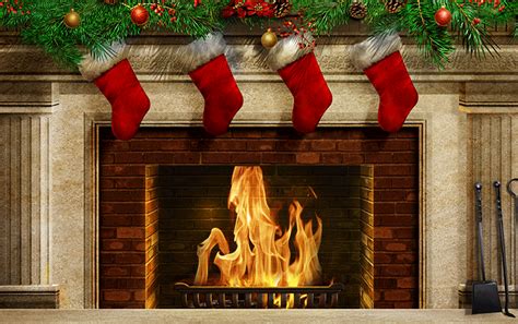 Christmas Fireplace Moving Background Carrotapp