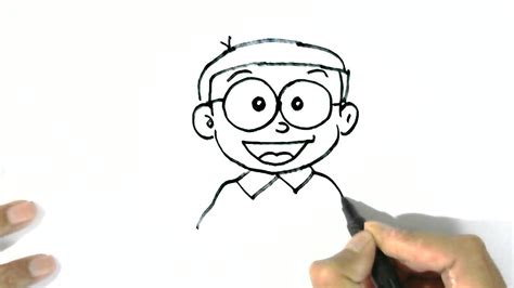 How To Draw Nobita Nobi Doraemon In Easy Steps For Children Beginners