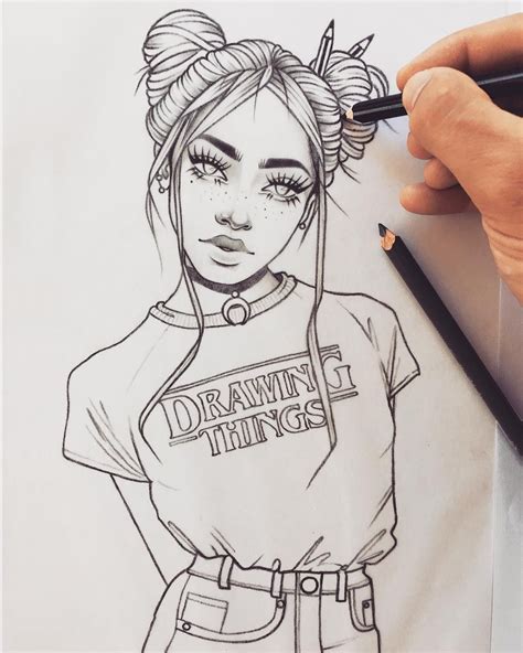 Instagram Cute Sketches Girl Drawing Sketches Pencil Art Drawings
