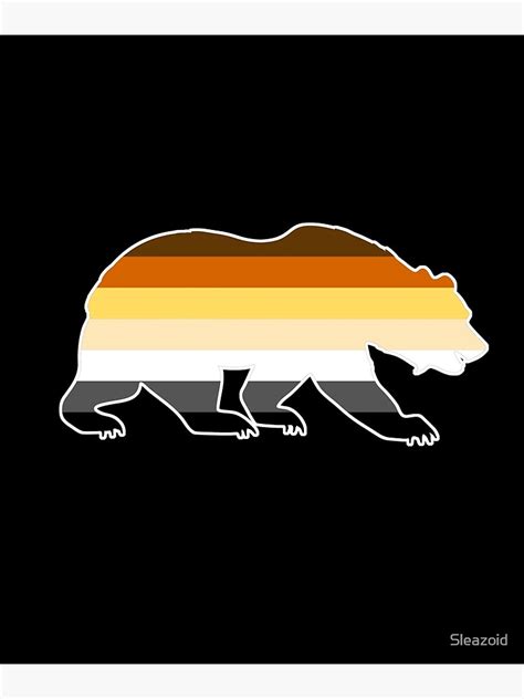 Gay Bear Bear Pride Flag Art Print For Sale By Sleazoid Redbubble