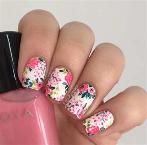 Check out our flower nail art selection for the very best in unique or custom, handmade pieces from our craft supplies & tools shops. 15+ Pink Floral Nail Art Designs & Ideas 2017 | Spring ...