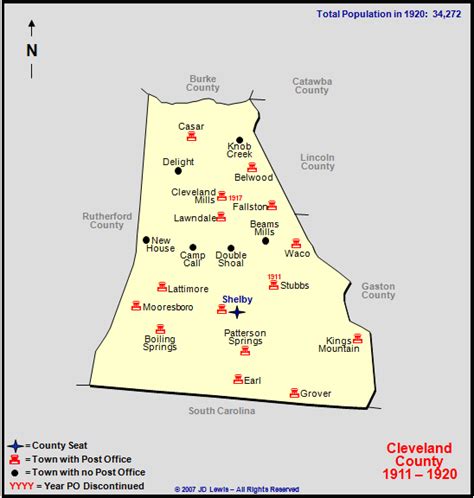 Cleveland County Nc 1911 To 1920
