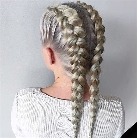 A cool style like this has the braids on the inside the hairstyle. White girl braids | Braided hair white