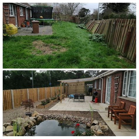 Garden Makeover Before And After Backyard Patio Designs Backyard