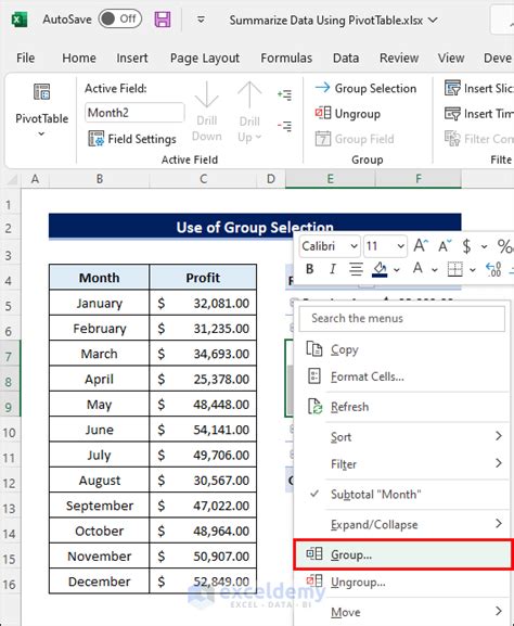 How To Summarize Data In Excel Using Pivot Table 2 Examples
