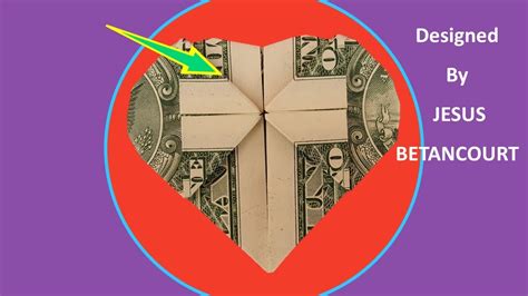 Dollar Origami Heart Cross Step By Step Very Easy Instructions