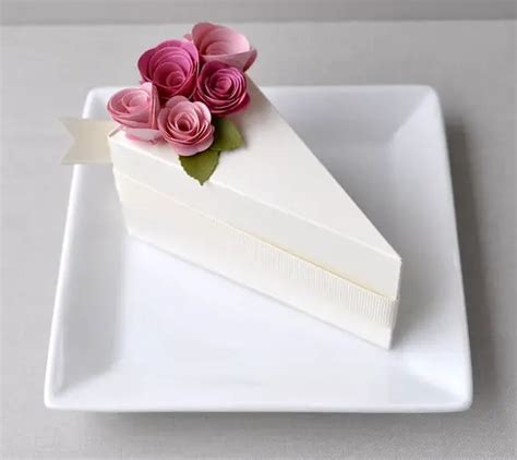 Cake Slice Boxes For Favors Emmaline Bride Wedding Blog