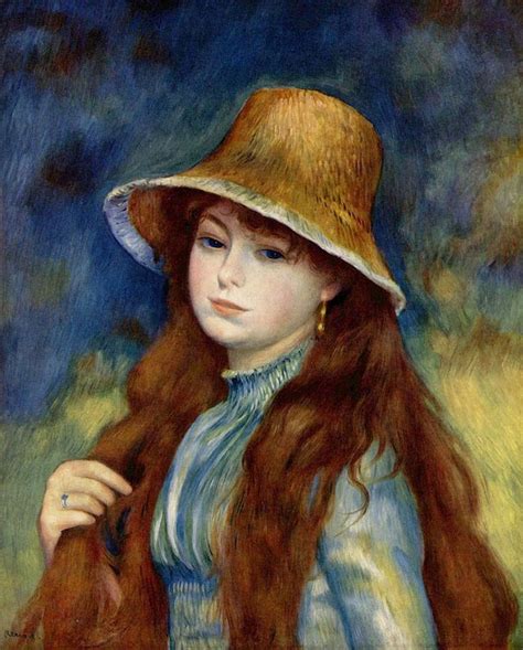 Auguste Renoir — Jeune Fille Au Chapeau Peintre Grand Peintre Et Renoir