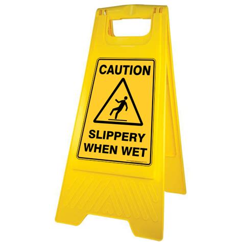 New Caution Slippery When Wet Floor Stand Australian Safety Signs