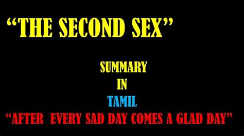 the second sex summary in tamil youtube