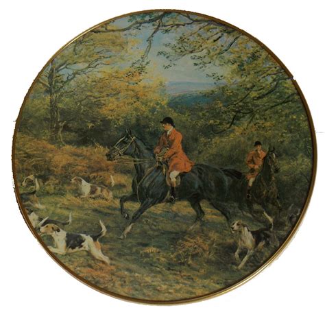 Hunting Memories Two Round Victorian Era Fox Hunting Images