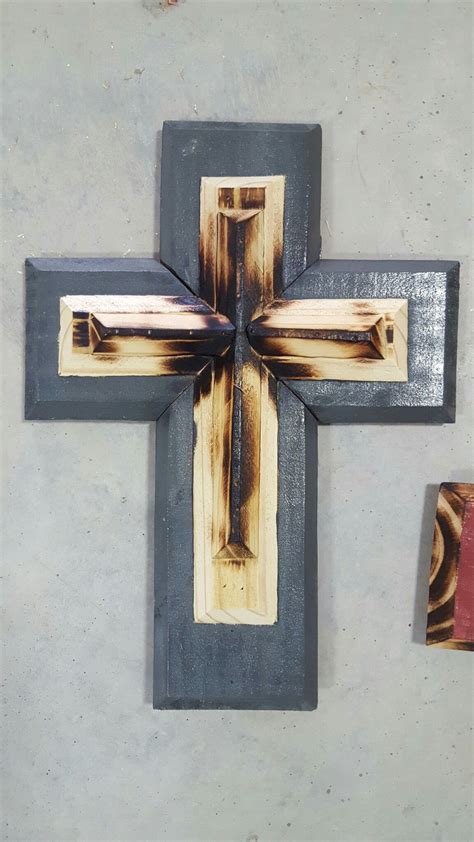 Diy Wood Cross Cross Wall Art Cross Crafts Rustic Wood Cross