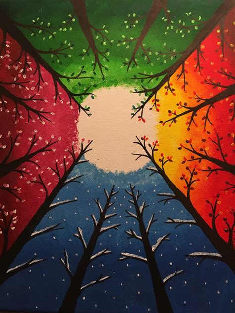 Seasons Change Canvas Painting Abstract Artwork Art Inspiration