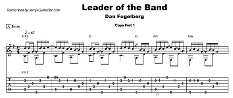 Dan Fogelberg Leader Of The Band Guitar Lesson Jgb