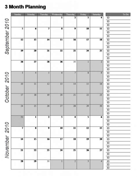 The Three Month Calendar Is Shown In Black And White