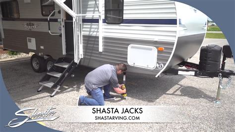 Rvguard rv stack jacks 4 pack aluminum stabilizer jacks for rv trailer camper, single support up to 6000 lbs, adjustable from 11 to 17 with storage bag. Shasta RV - Stabilizer Jacks - YouTube