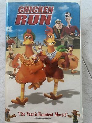 DREAMWORKS CHICKEN RUN VHS Movie In Clamshell Case Rare HTF Comedy Animation PicClick