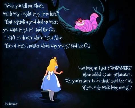 Which Way To Go Alice N Cheshire Cat Quote Alice And Wonderland