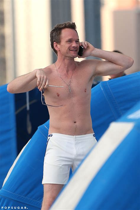 neil patrick harris shirtless on the beach in miami 2016 popsugar celebrity