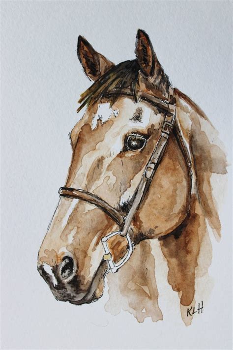 4x6 Inch Custom Horse Portrait Original Watercolor Painting Etsy