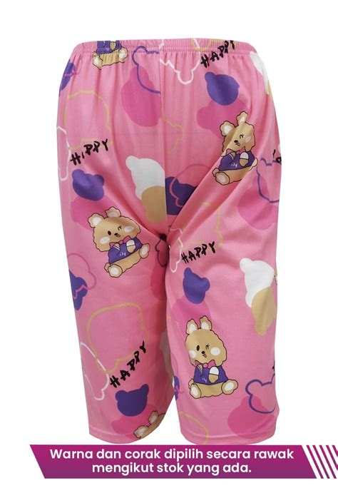 Womens Cropped Pajamas Pants Seluar Tidur Wanita Ehari