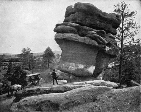 Vintage Photographs Of People Posing By The Iconic Balanced Rock In The
