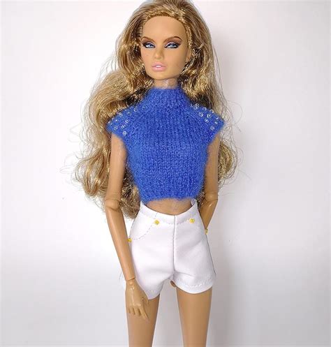 Blue Jumper Fits Ooak Fashion Royalty Poppy Parker Barbie