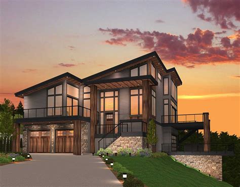 Exclusive Trendsetting Modern House Plan 85147ms Architectural Designs House Plans