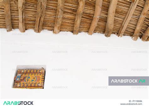 الأسقف الخشبية والزخارف التقليدية القرية التراثية في مدينة المجمعة في