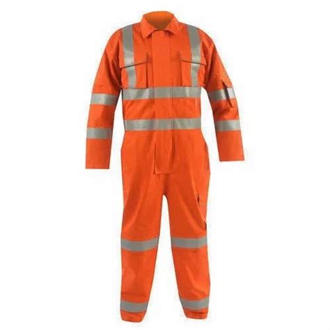 Orange Cotton Fire Retardant Boiler Suit Size S Xxl For Fire Safety
