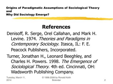 Ppt Soc4044 Sociological Theory Origins Of Paradigmatic Assumptions