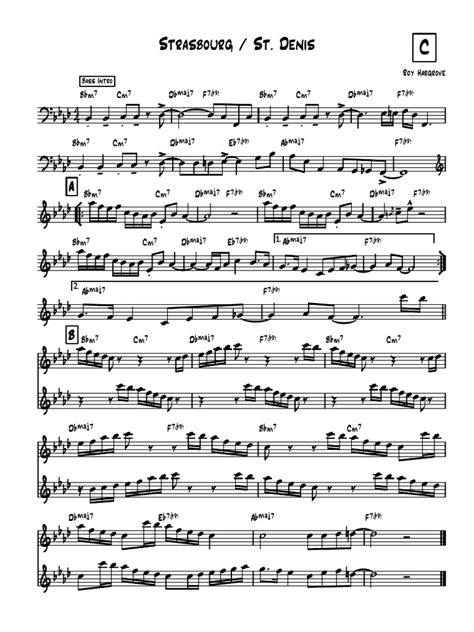 Strasbourg st denis bass tab by roy hargrove with free online tab player. Strasbourg / St. Denis